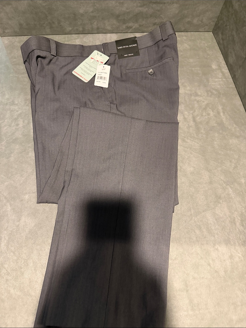 Saks Fifth Avenue Men's Dress Pants - Charcoal Gray 36x34